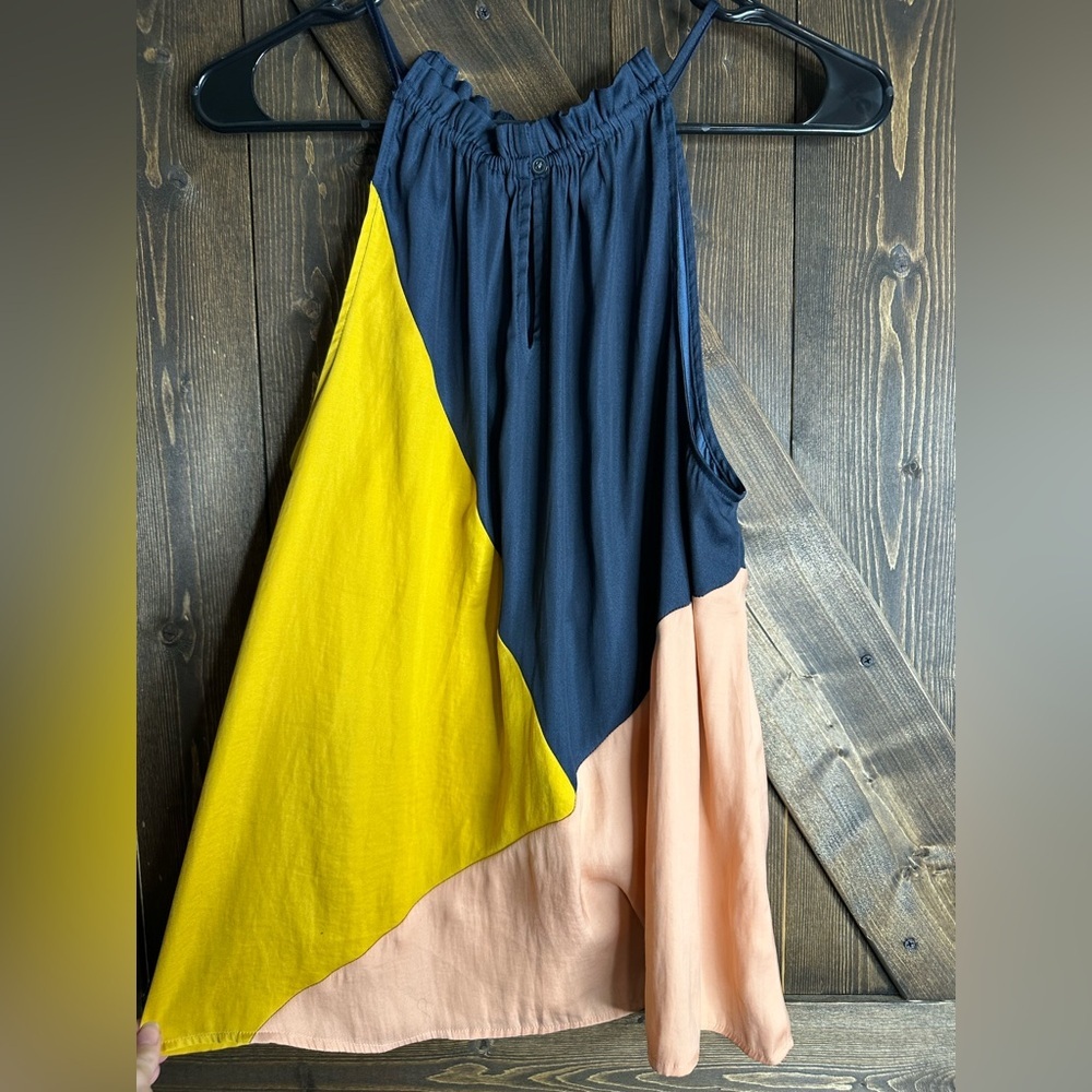 LOFT Women’s Colorblock Halter blouse- Size Small (S) - Picture 3 of 6